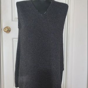 Max Mara 100% Cashmere Vest with Sequin Sz L